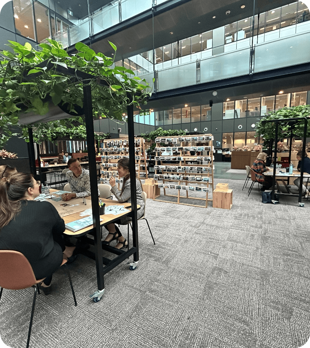 Engagement workshop in large atrium
