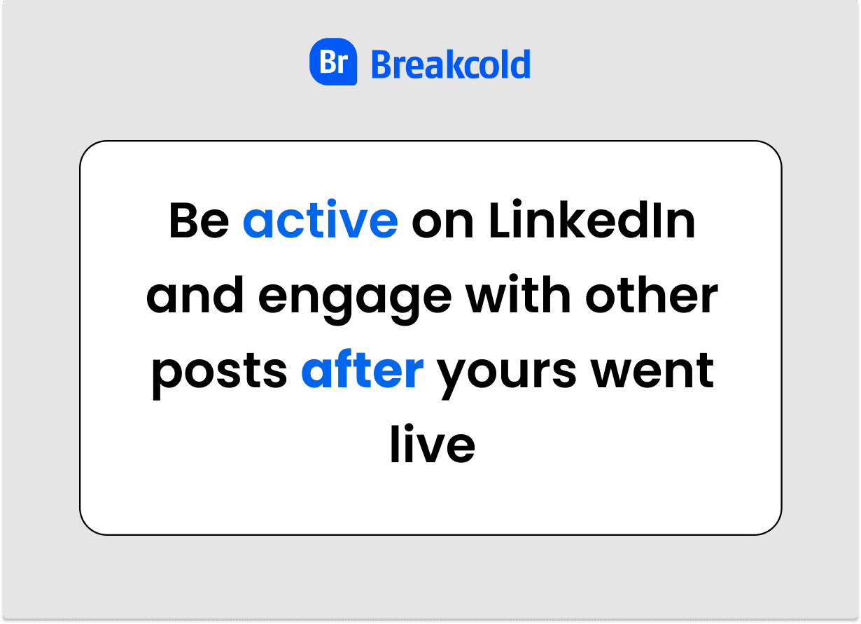 LinkedIn Engagement Being Active On LinkedIn | Breakcold