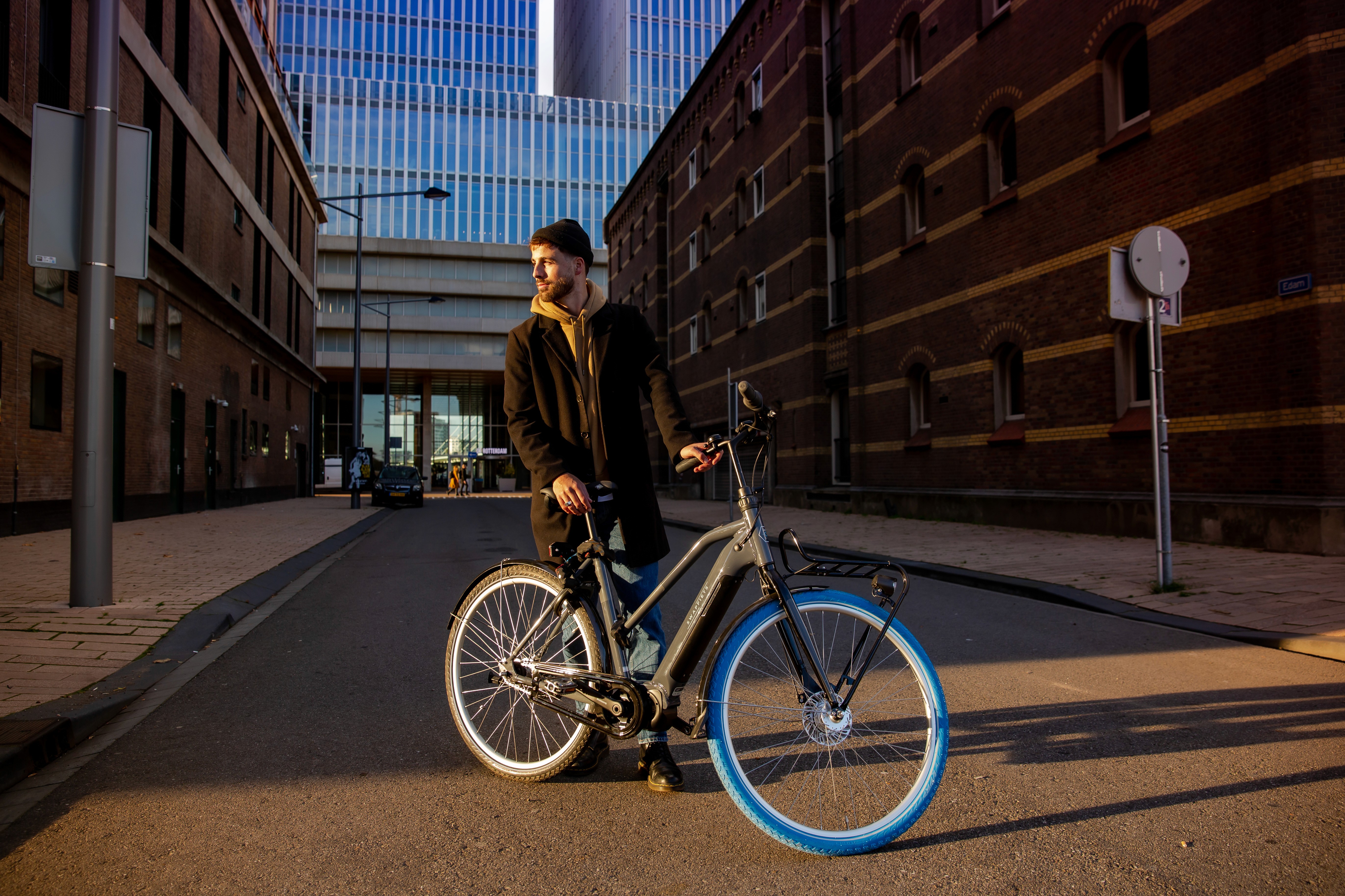 man with bike