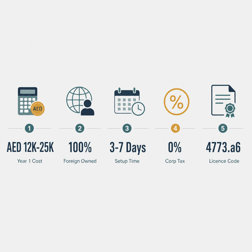 Infographic: Packing & Packaging Equipment Trading License in Dubai: Cost and Requirements