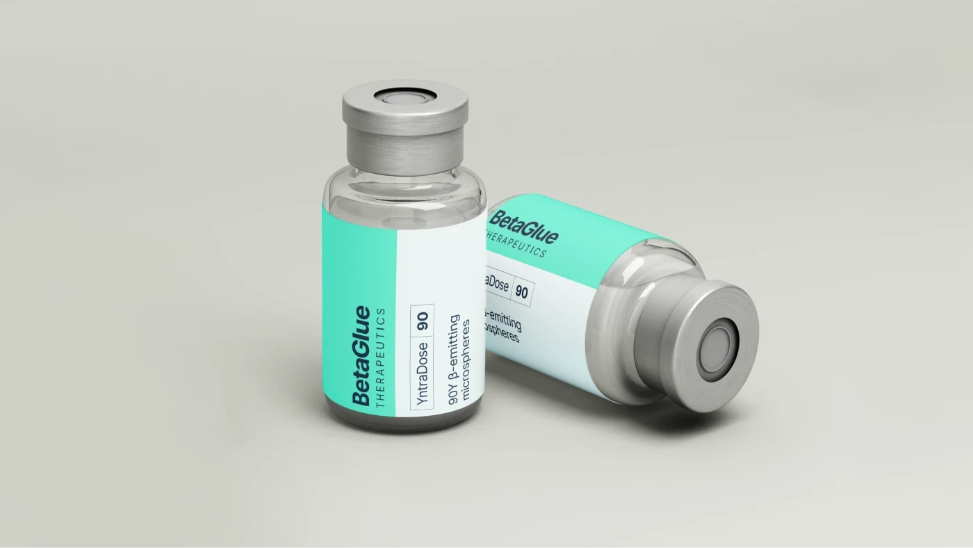 branded betaglue packaging vials