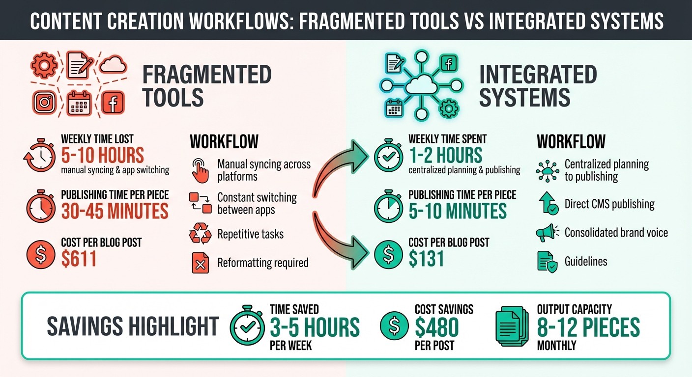 Fragmented Tools vs Integrated Content Systems: Time and Cost Comparison
