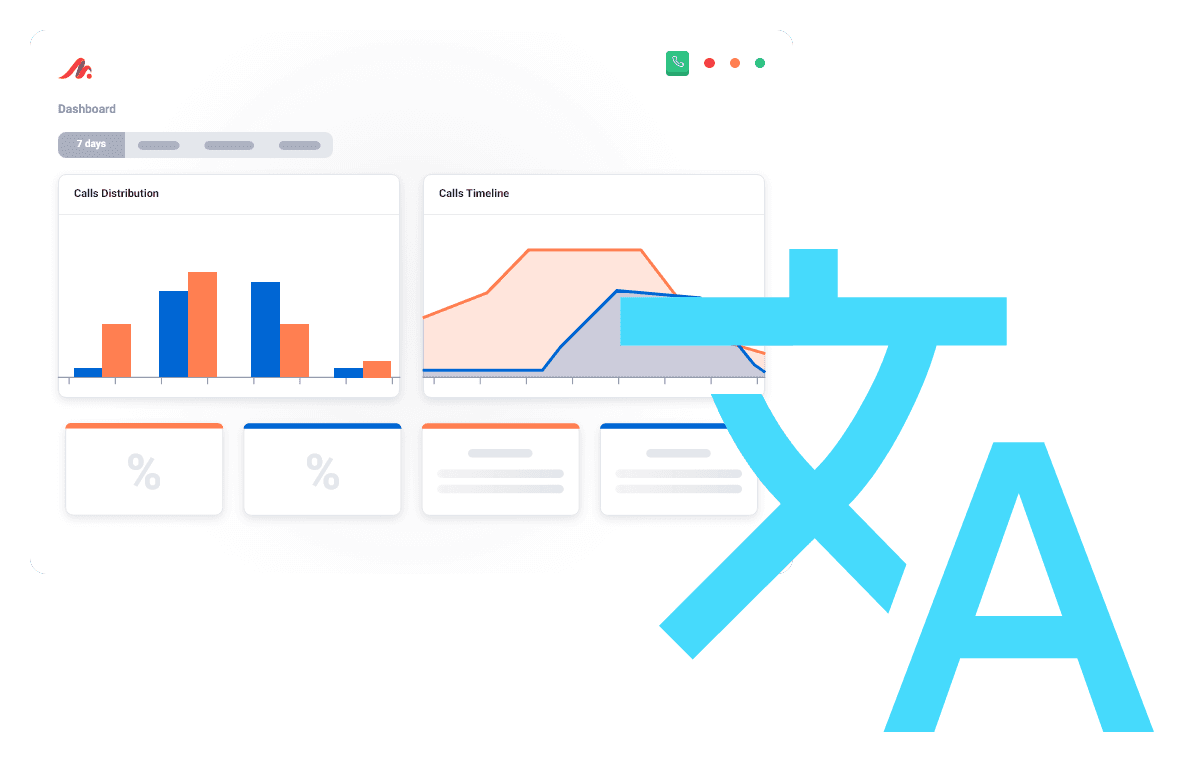 Interface in English and Arabic