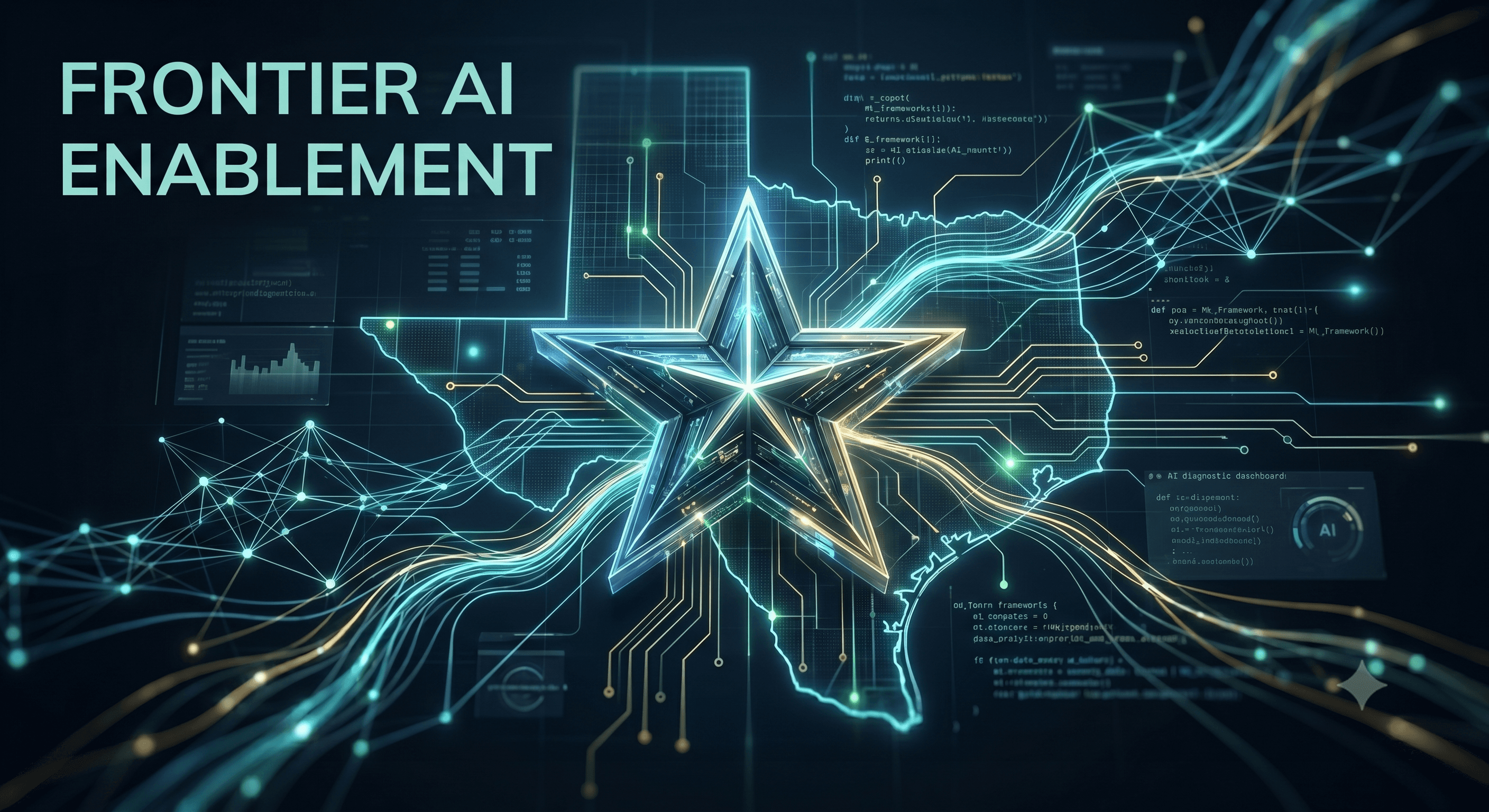 Frontier AI Enablement Program credential stack showing Google - AWS and FDP certifications