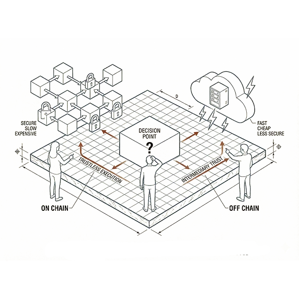 Diagram showing On-Chain vs Off-Chain Architecture