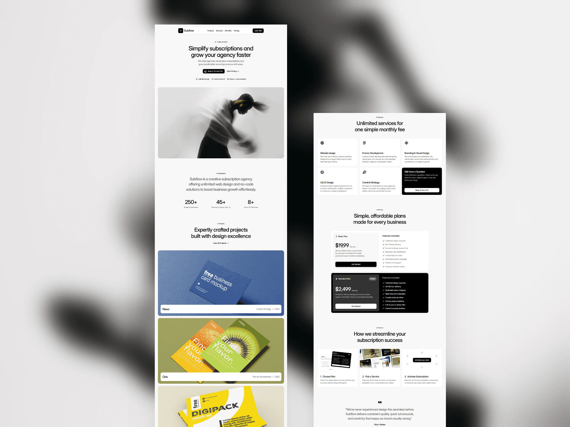 Subflow Framer Agency Template