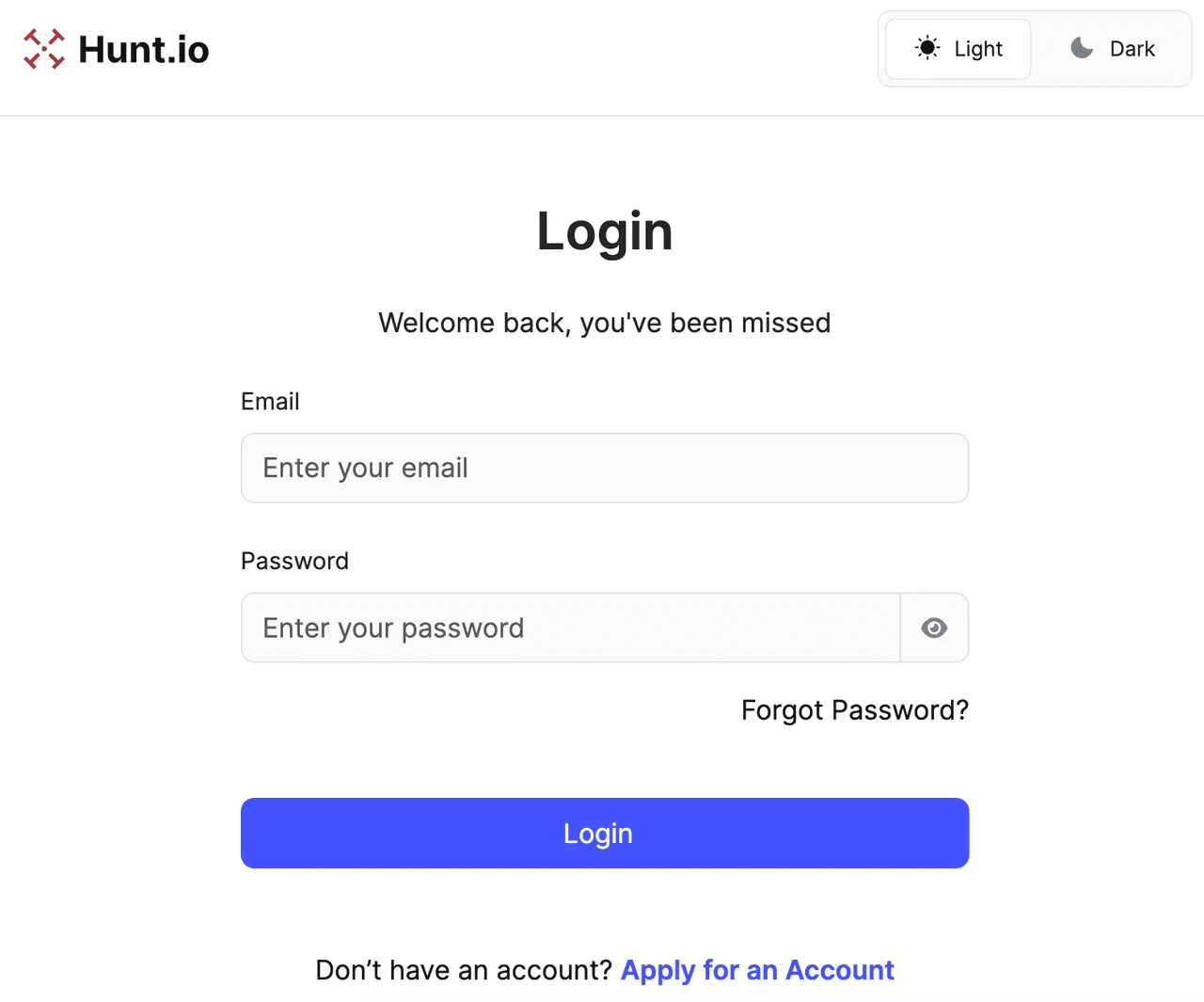 Logging into Hunt.io