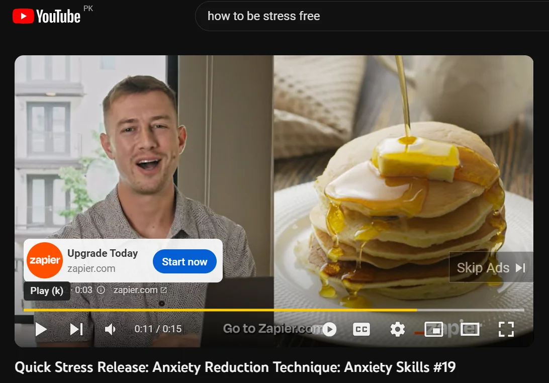 An example of a video ads template