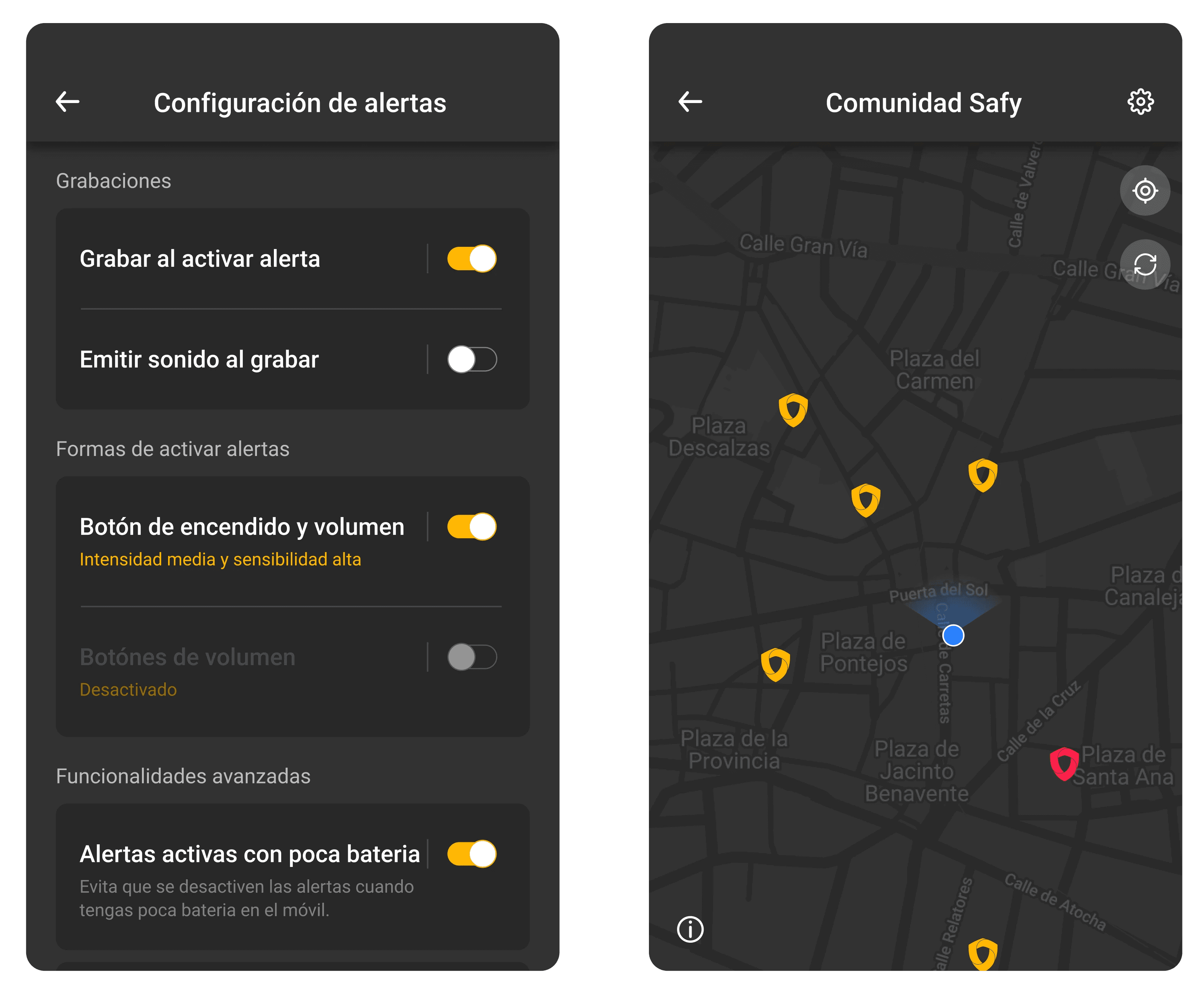 Safy app screenshot 2