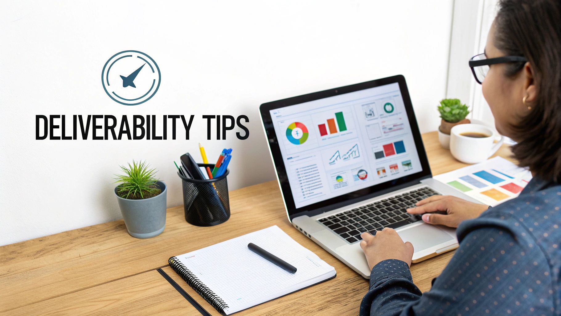 A person looking at a screen with question marks floating around it, representing frequently asked questions about video in email