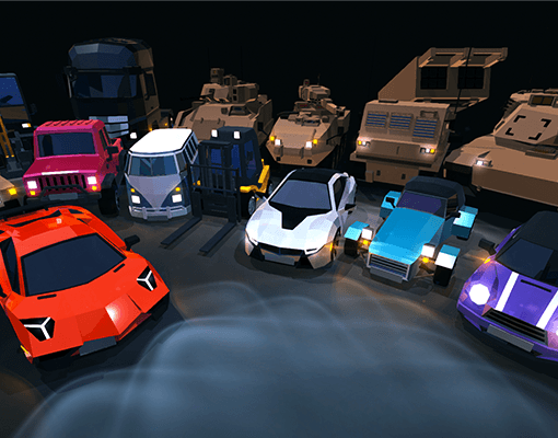 3D PROPS – CAR 15 SET1 by LAYERLAB (LayerLab, layerlab) – set of 15 stylized low-poly cars ideal for racing, city, and casual games, available on LayerStore and Unity AssetStore.