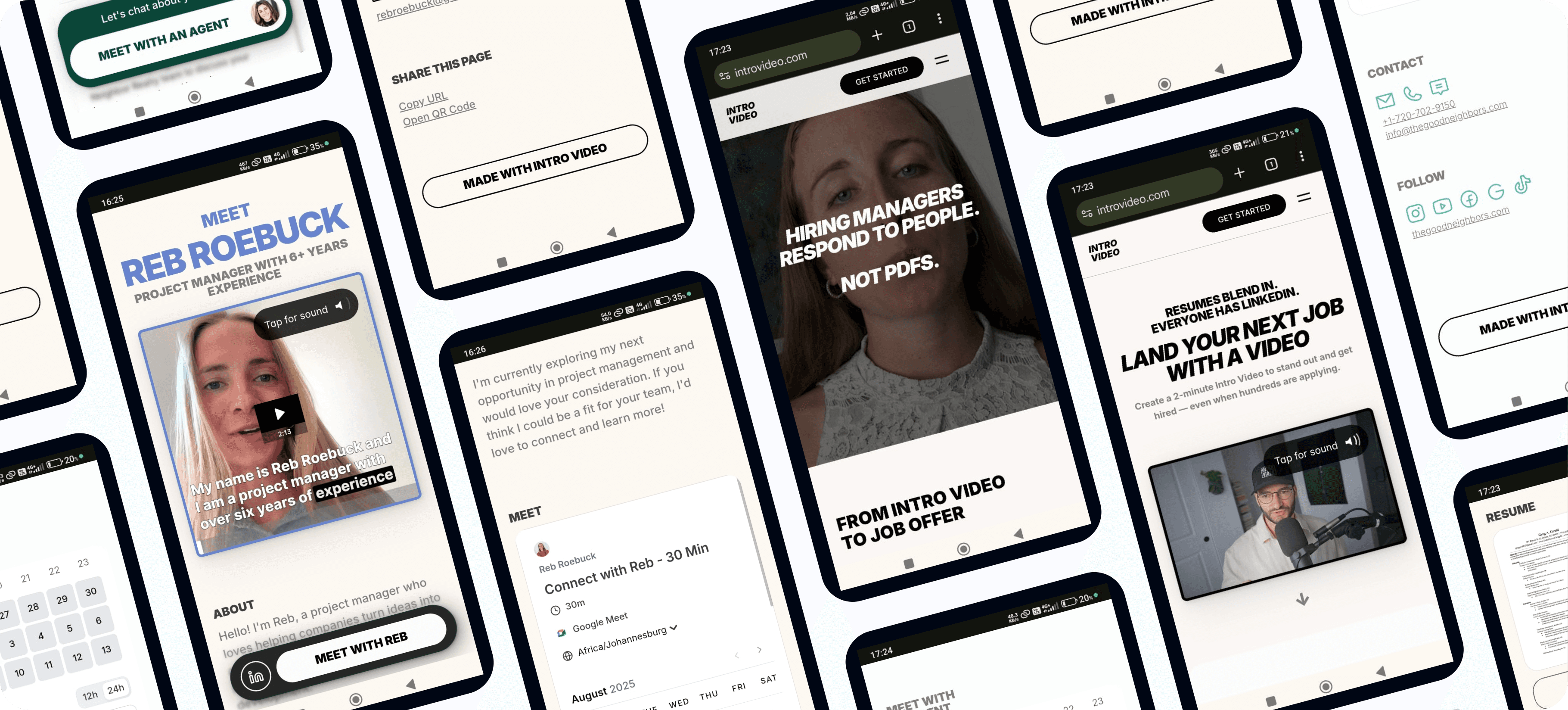 Intro Video is a tech product MVP that allows users to create a customisable personal website and video assets for introducing themselves online.