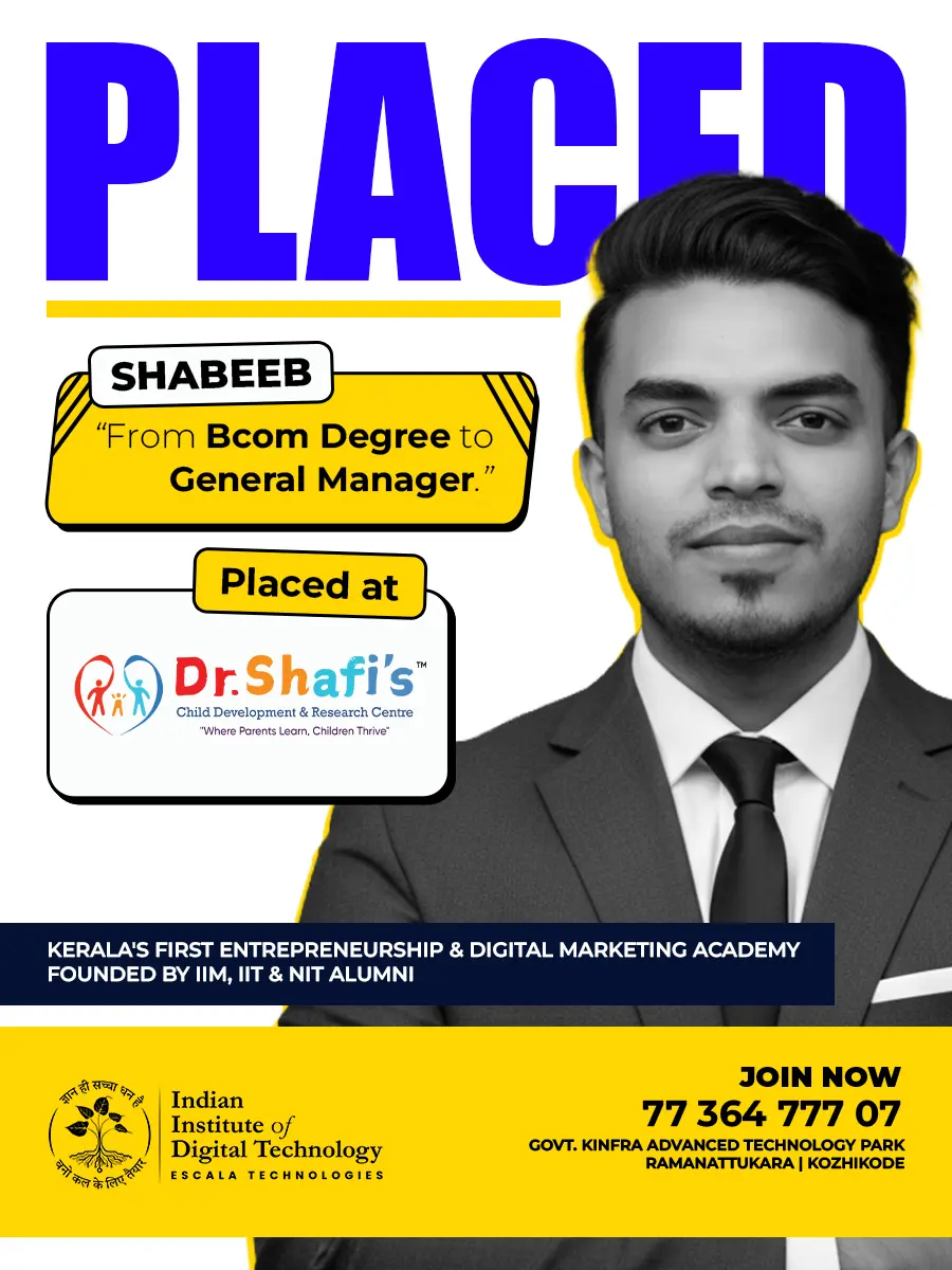 Success story of student placed at Glenearth Constructions from our academy Institute of Digital Technology Escala Technologies.