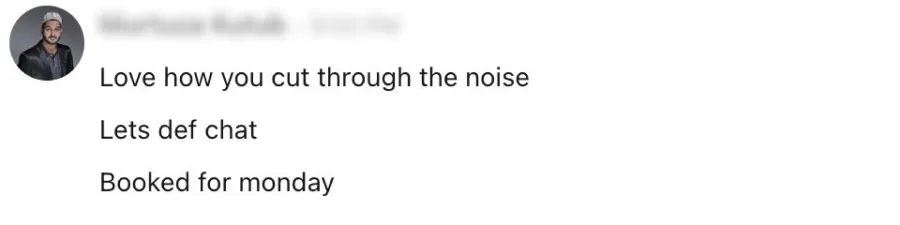Client reply screenshot