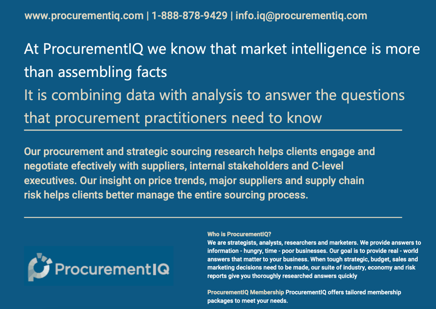 Marketing Spotlight: ProcurementIQ | Milk and Cookies Studio