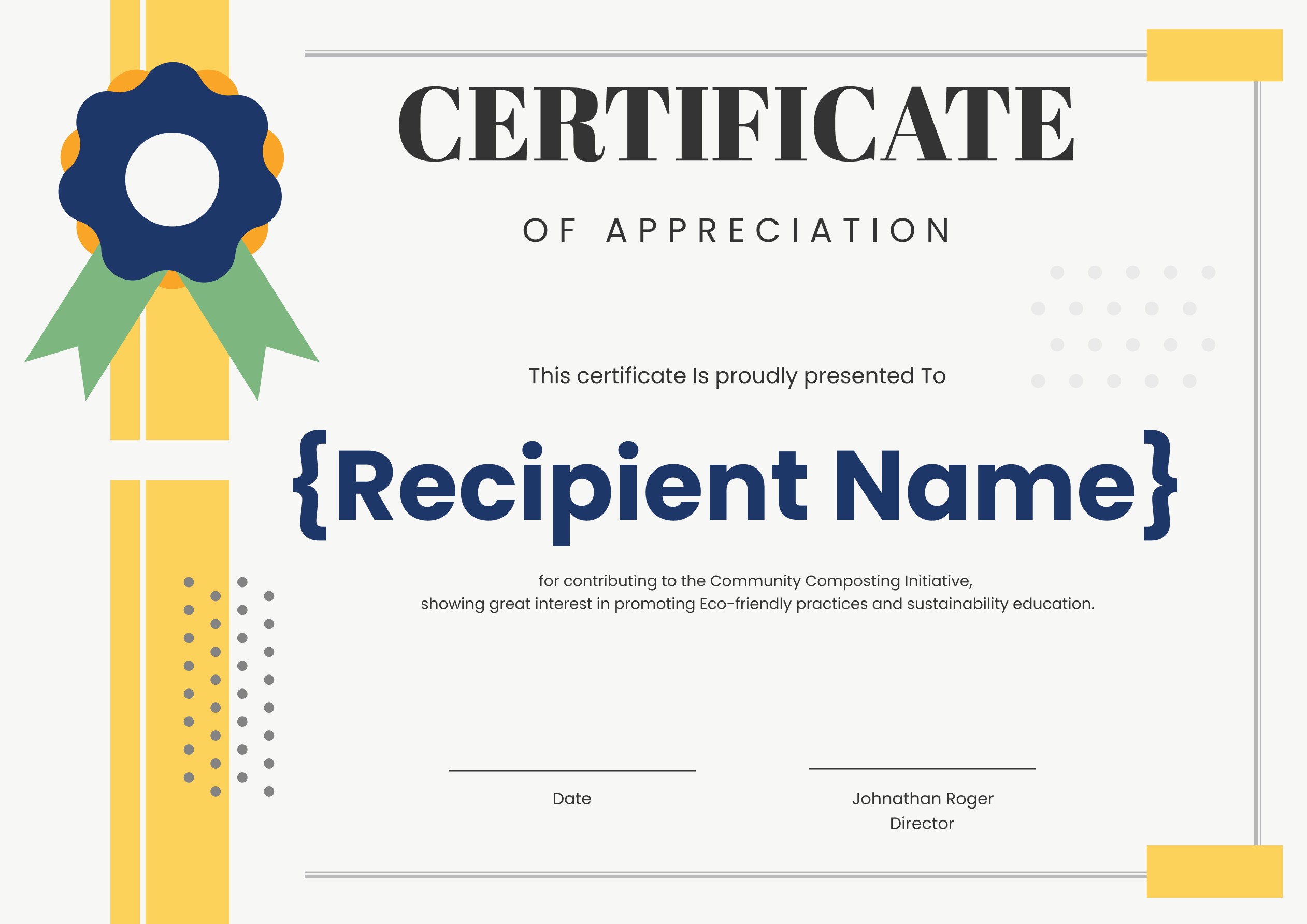Wauld - Vibrant and stylish certificate of appreciation template