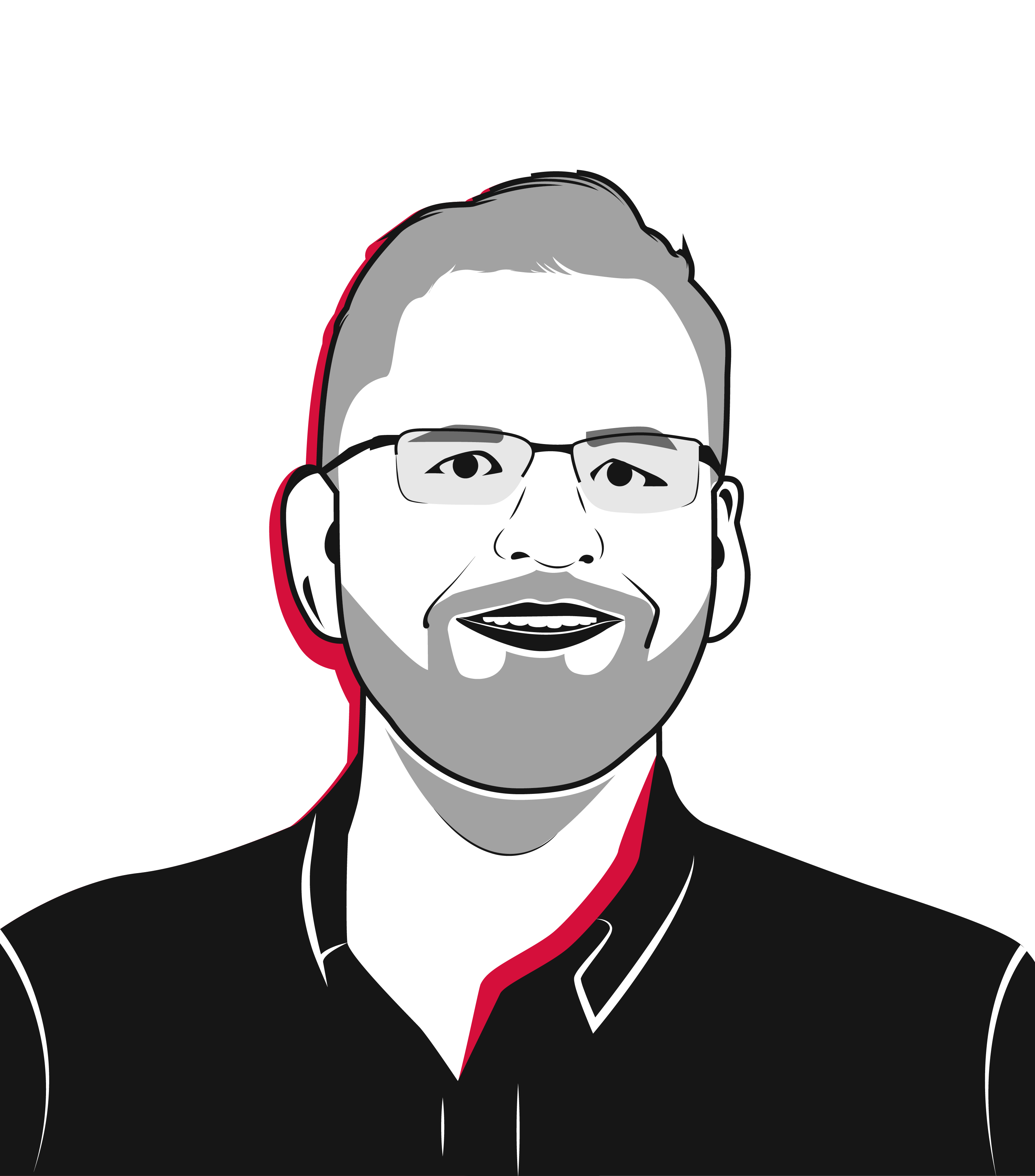 Stylised portrait illustration of a BotBlox team member