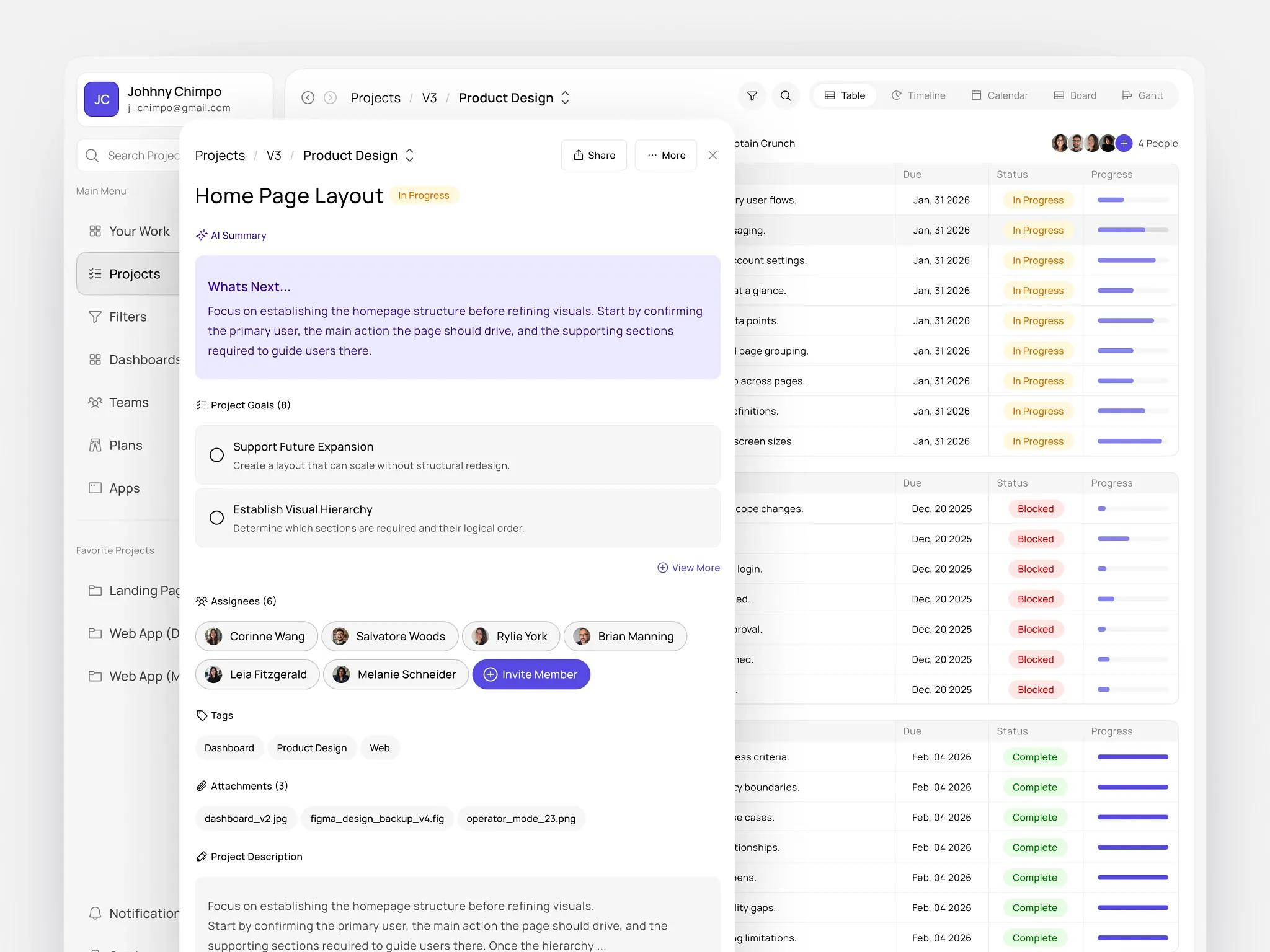 Scalable product management system UI showing modular workflows, email, scheduling, and task management designed to grow without constant redesigns