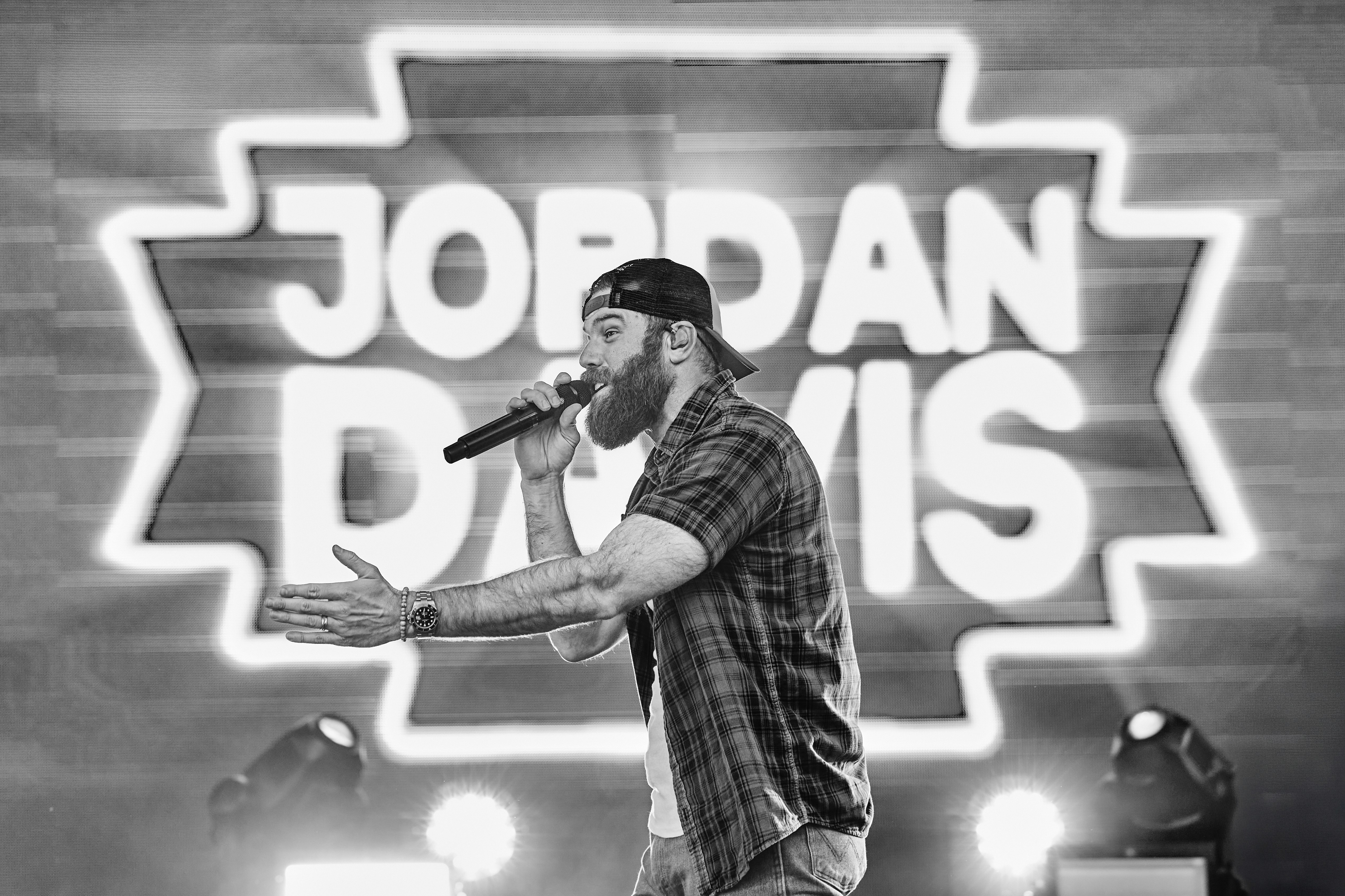 Jordan Davis live on stage, Washington DC, Solheim Cup by event photography from Severn images