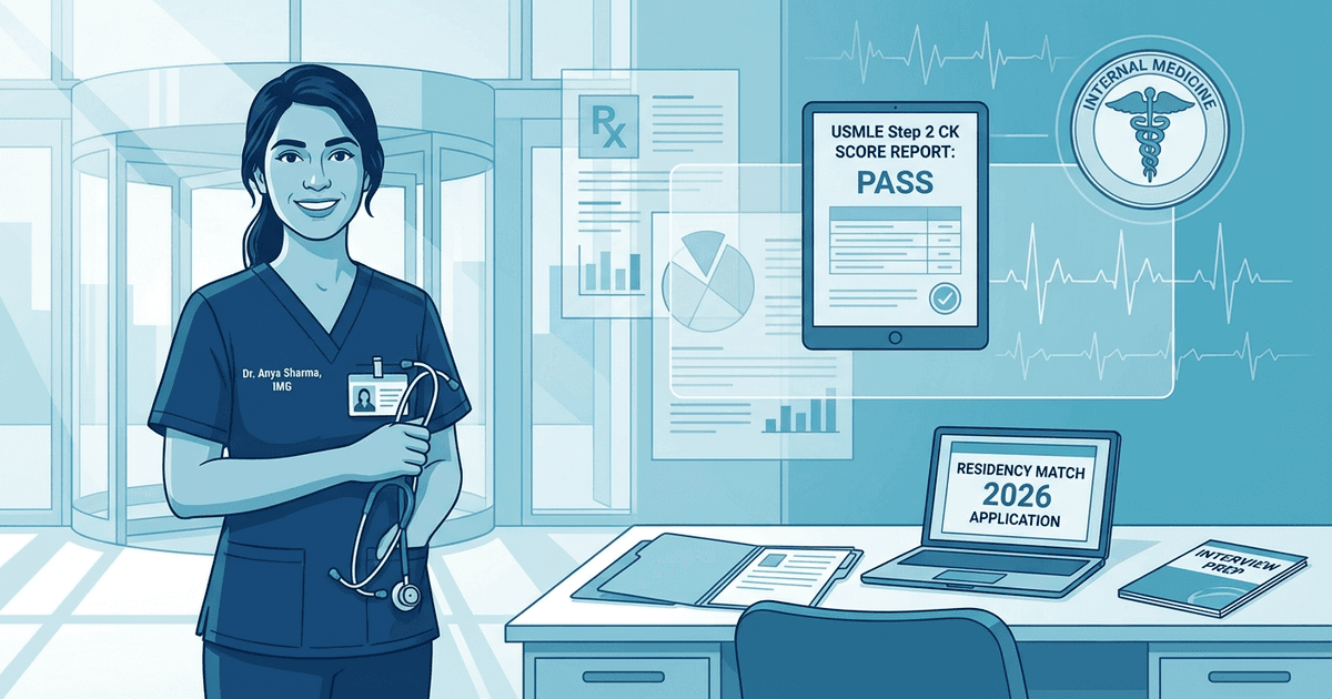 Cover: How IMGs Can Match Into Internal Medicine Residency in 2026: Step 2 Score, Timeline & Strategy