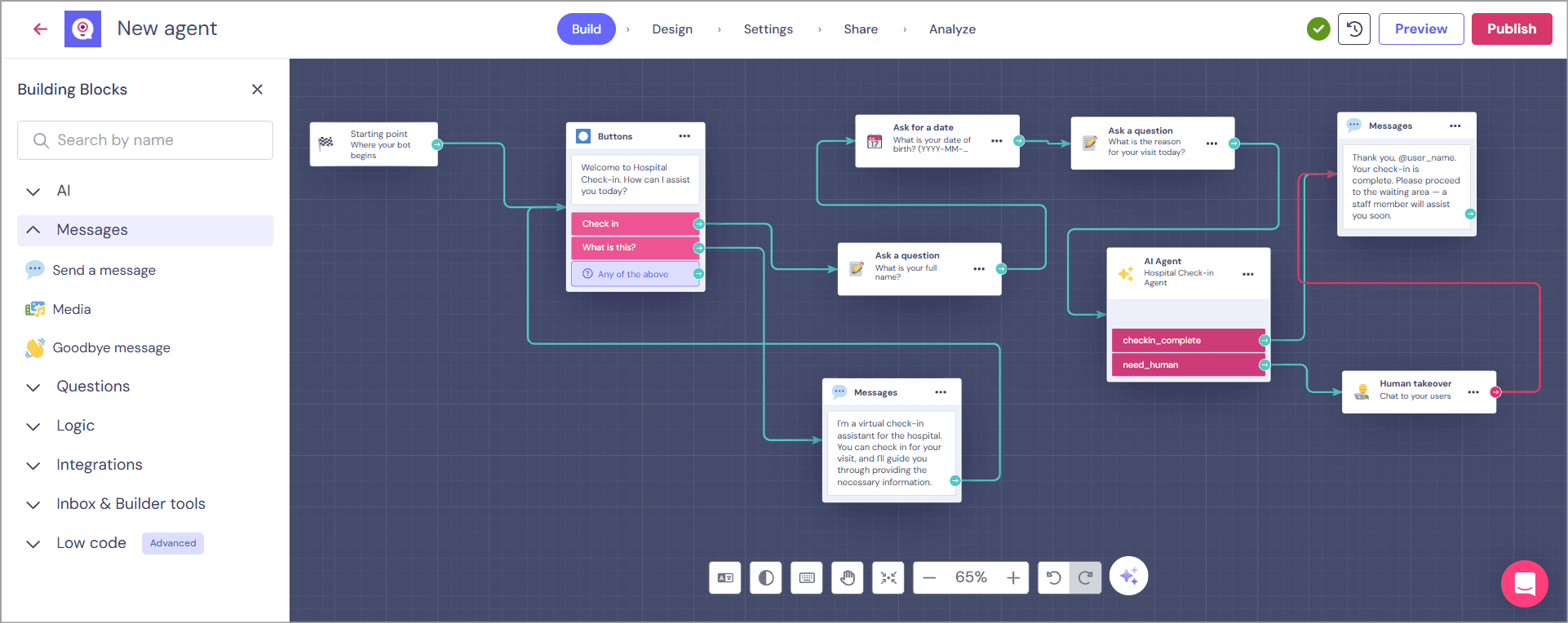 Landbot Bot Builder