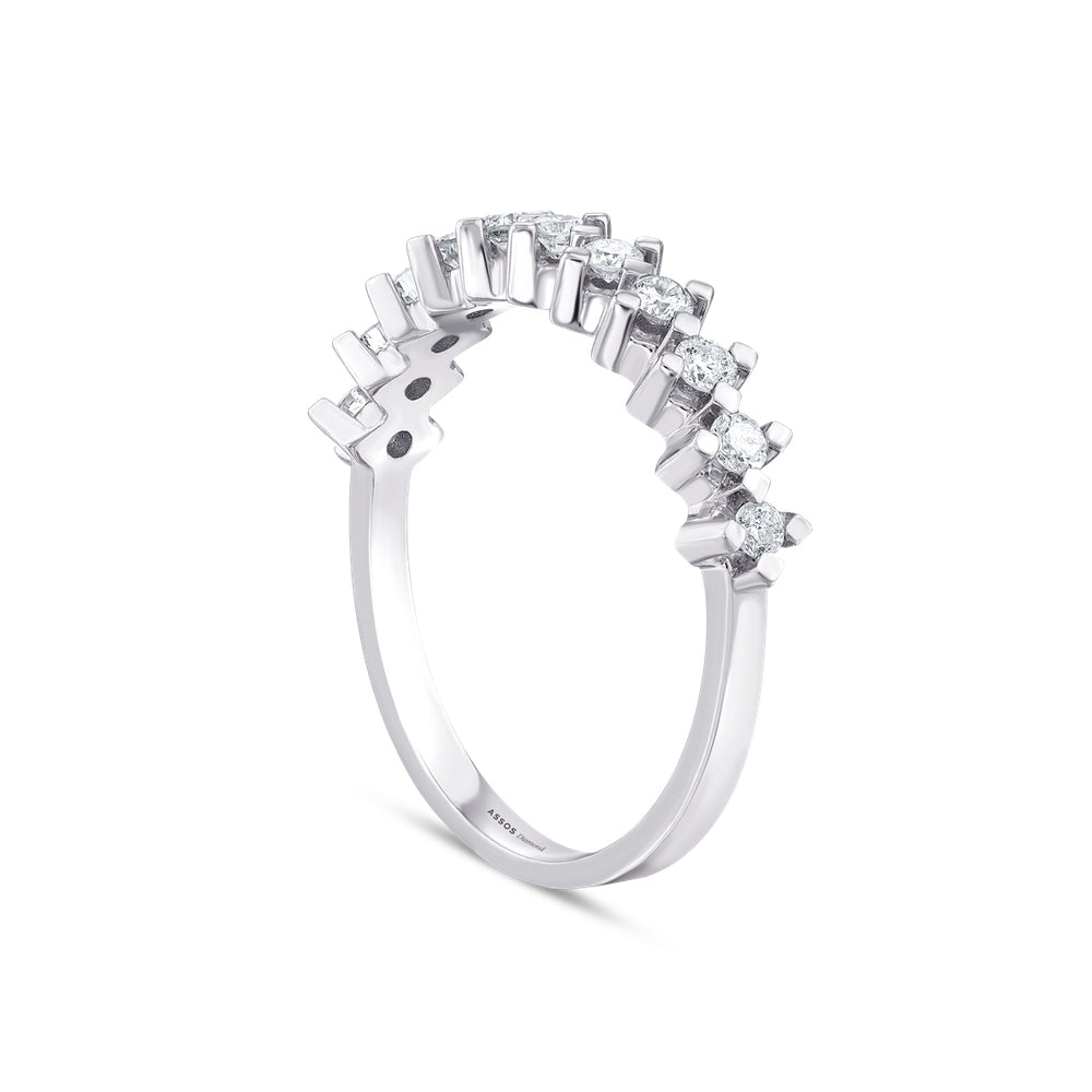 Assos 0.65 Karat G Renk SI2 Pırlanta Yarım Tur Yüzük