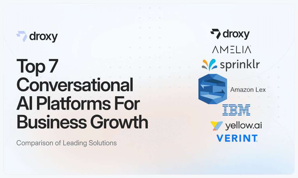 Top 7 Conversational AI Platforms For Business Growth - Droxy AI