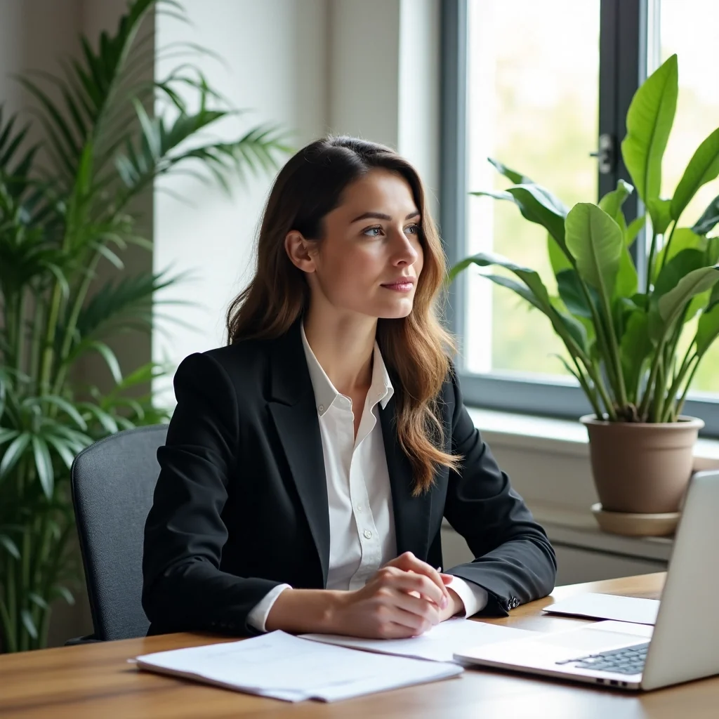 Personne concentrée à un bureau avec casque audio et cahier ouvert