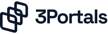 Logo of the 3 Portals, featuring three interconnected circles in a modern design.
