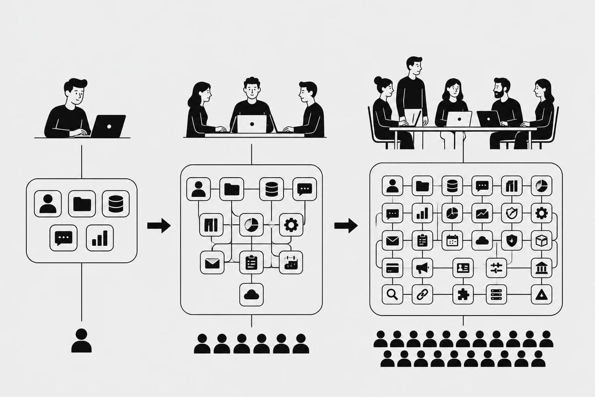 Sales tech stack scaling stages