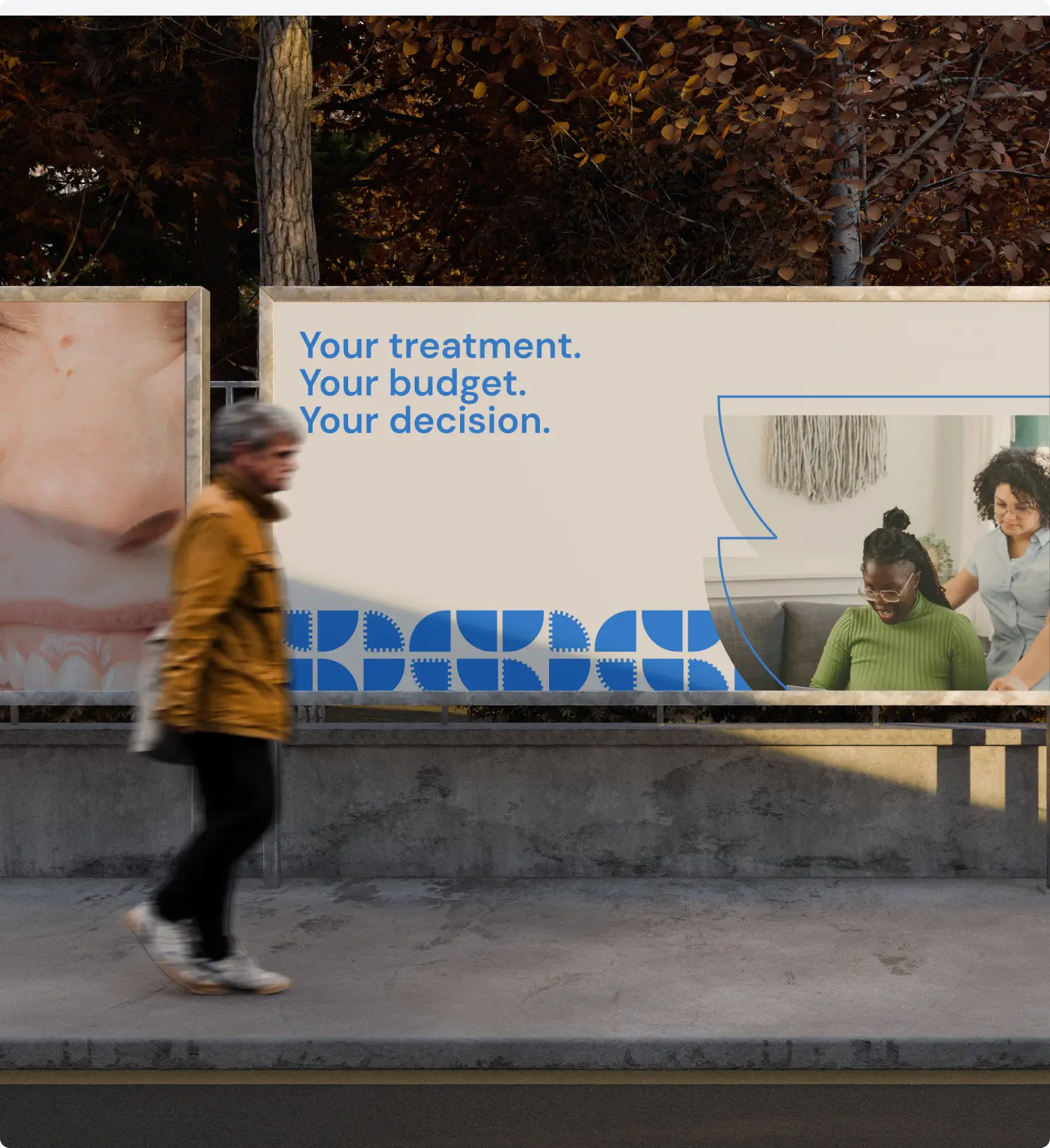 A blurry effect image of people walking through a room