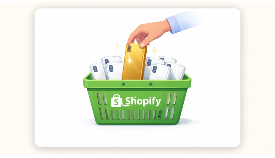 Hand picking gold phone