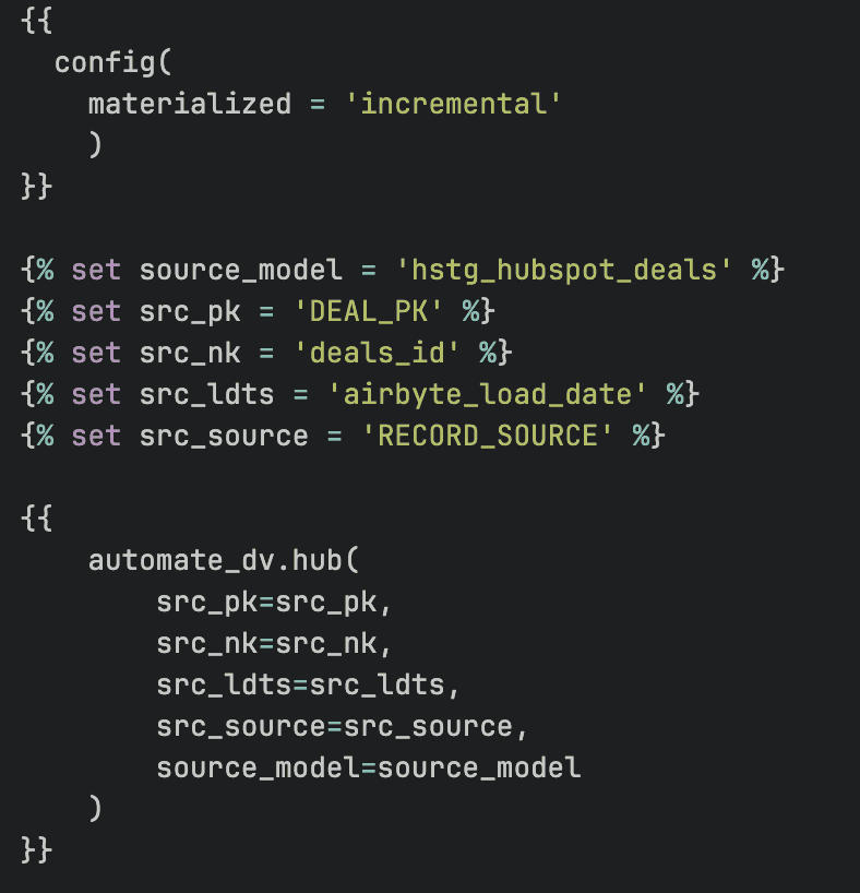 Creation of Hub using AutomateDV