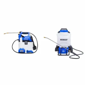 handheld sprayer with a long nozzle, hose, and adjustable strap