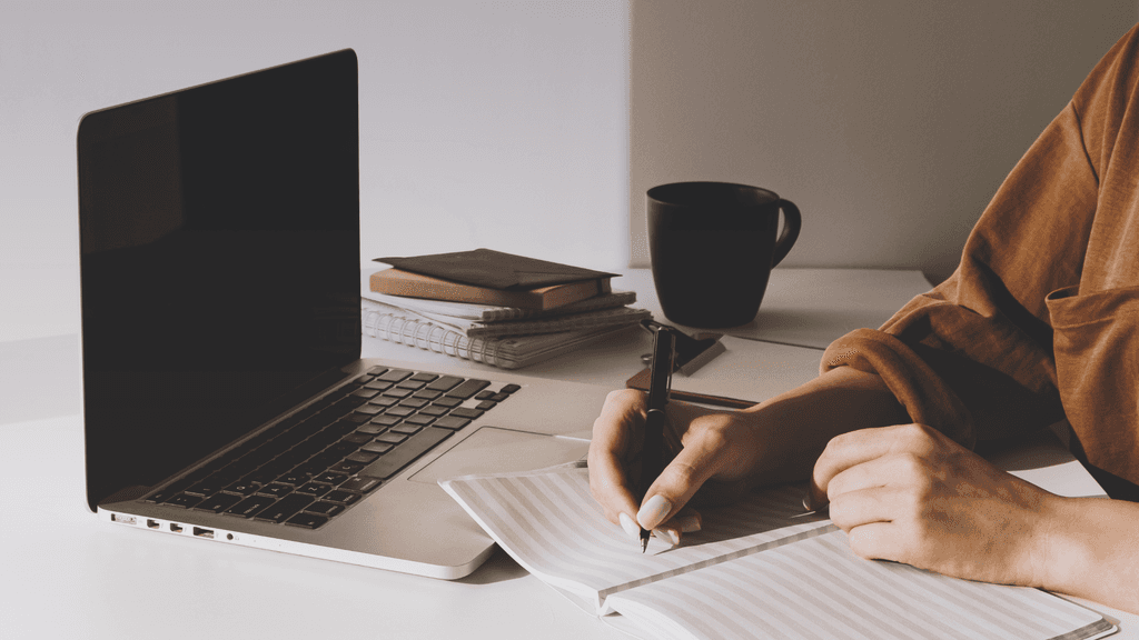 WOman working at laptop
