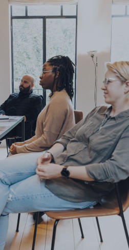 People attending training