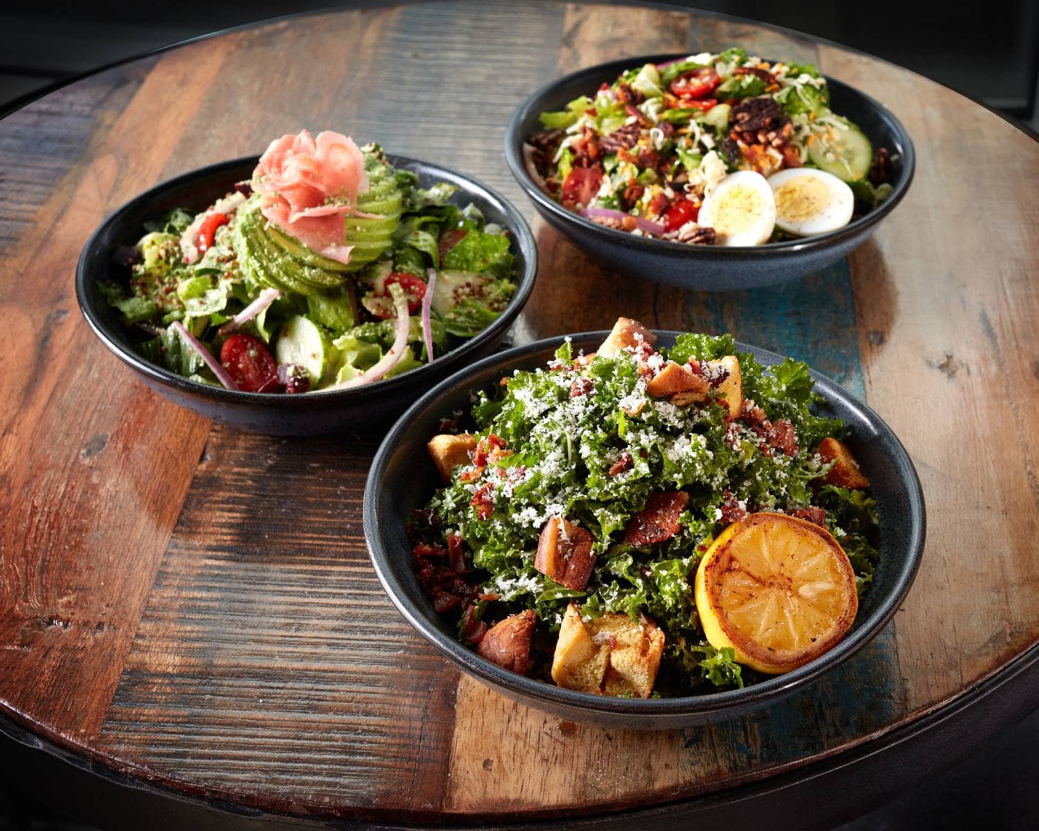 3 bowls of Birdhouse salads