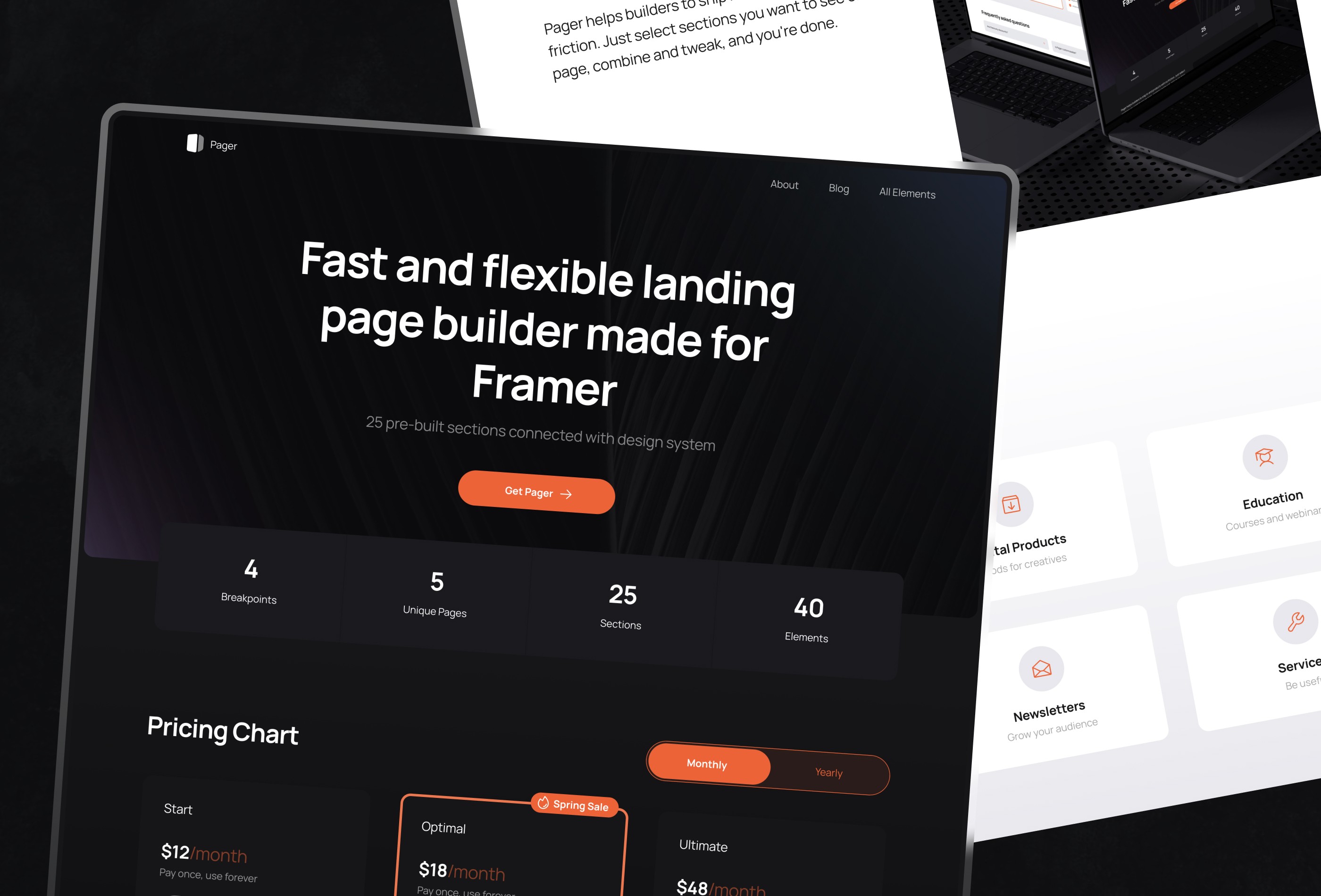 Blue folding chair on minimal background.