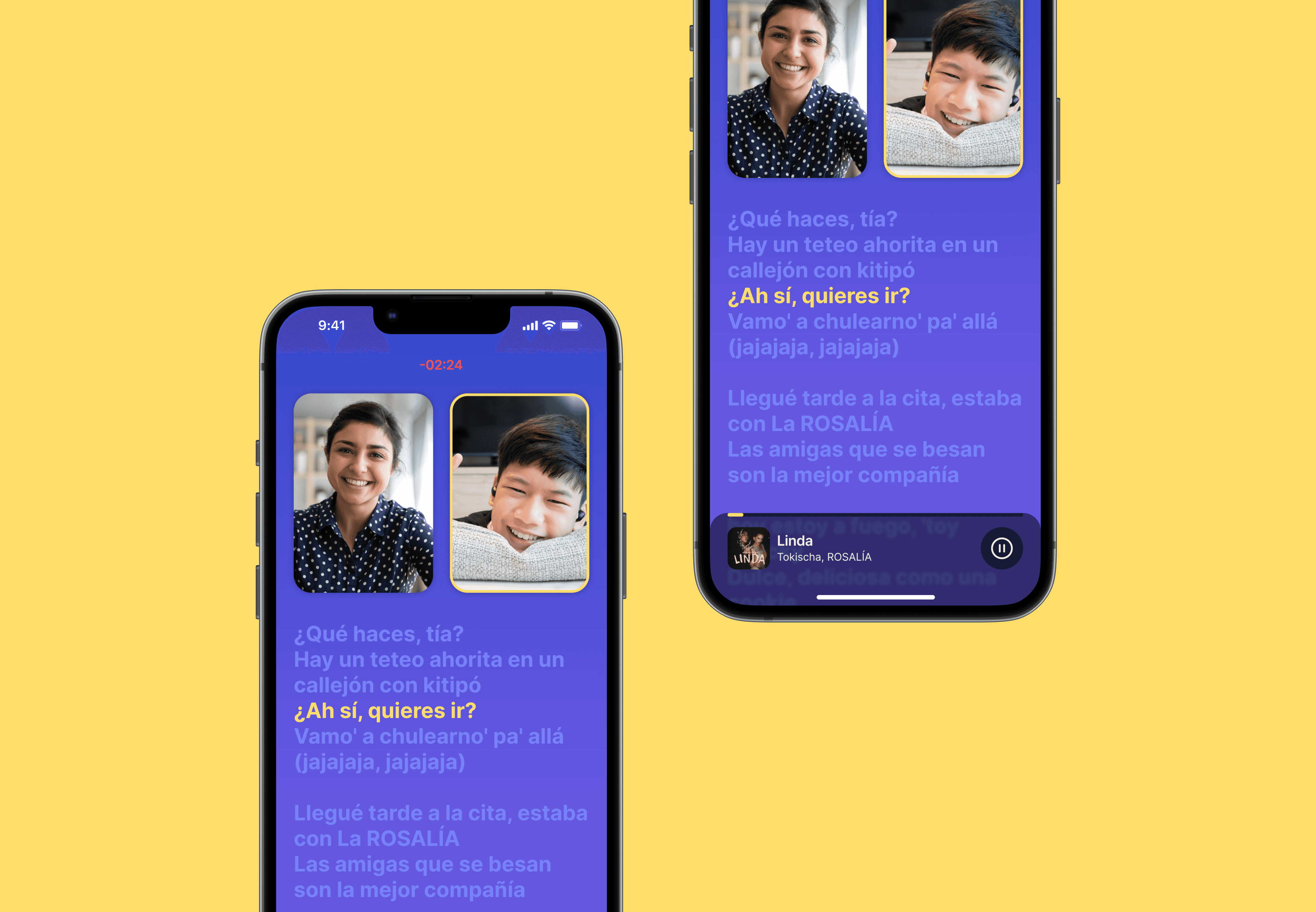 Mockups of a Talkwithme Karaoke overview