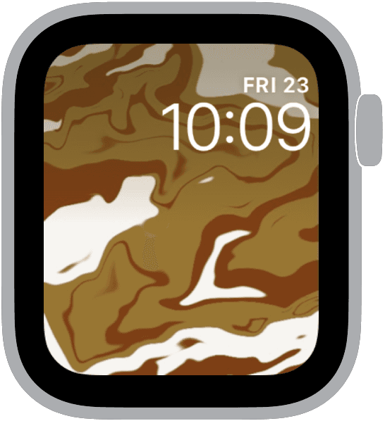 an apple watch face from the liquid collection
