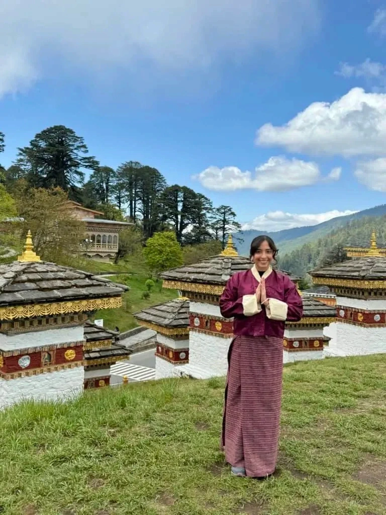 Woman in Bhutanese attire