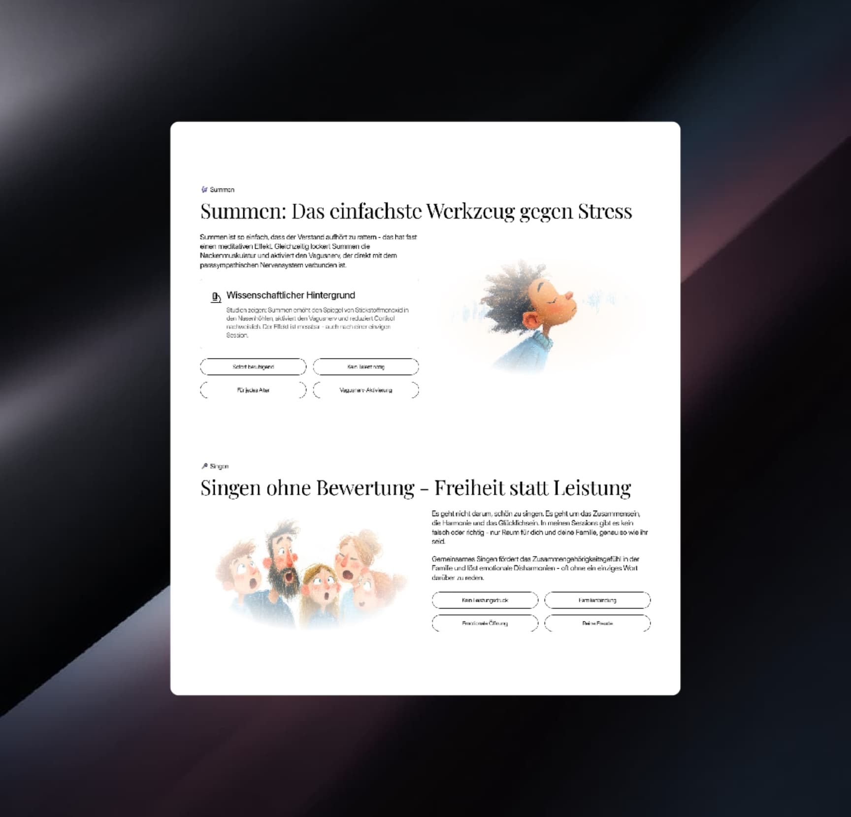 Minimalist investment fund landing page with orange and black shapes.