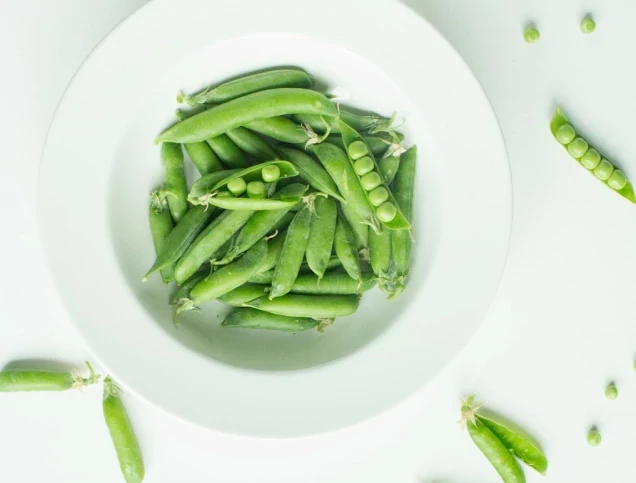 Peas in a bowl