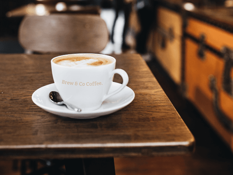 A brand on a coffee cup