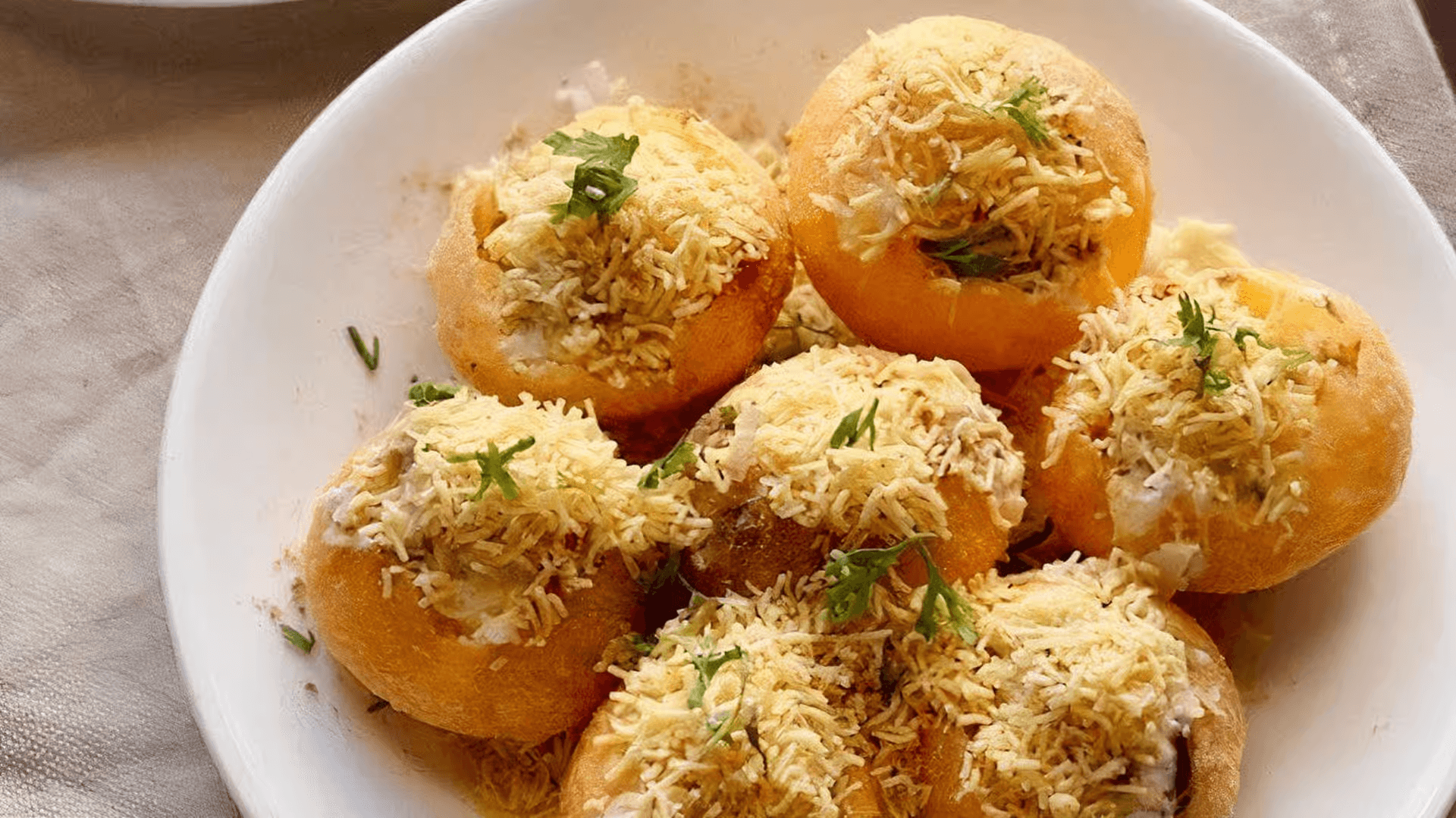 Sev Puri Chaat Tray