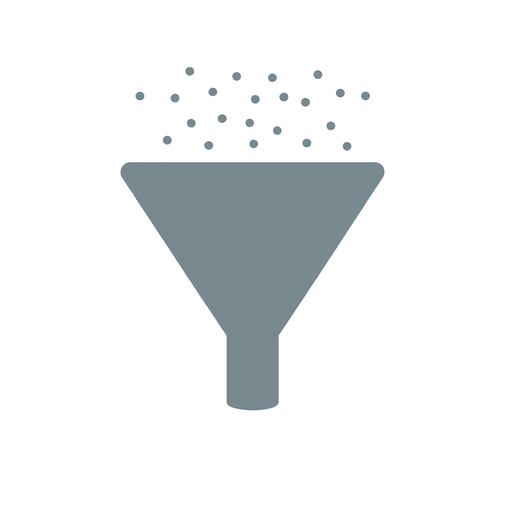  Funnel showing many scholarship applications filtering down to fewer, targeted options