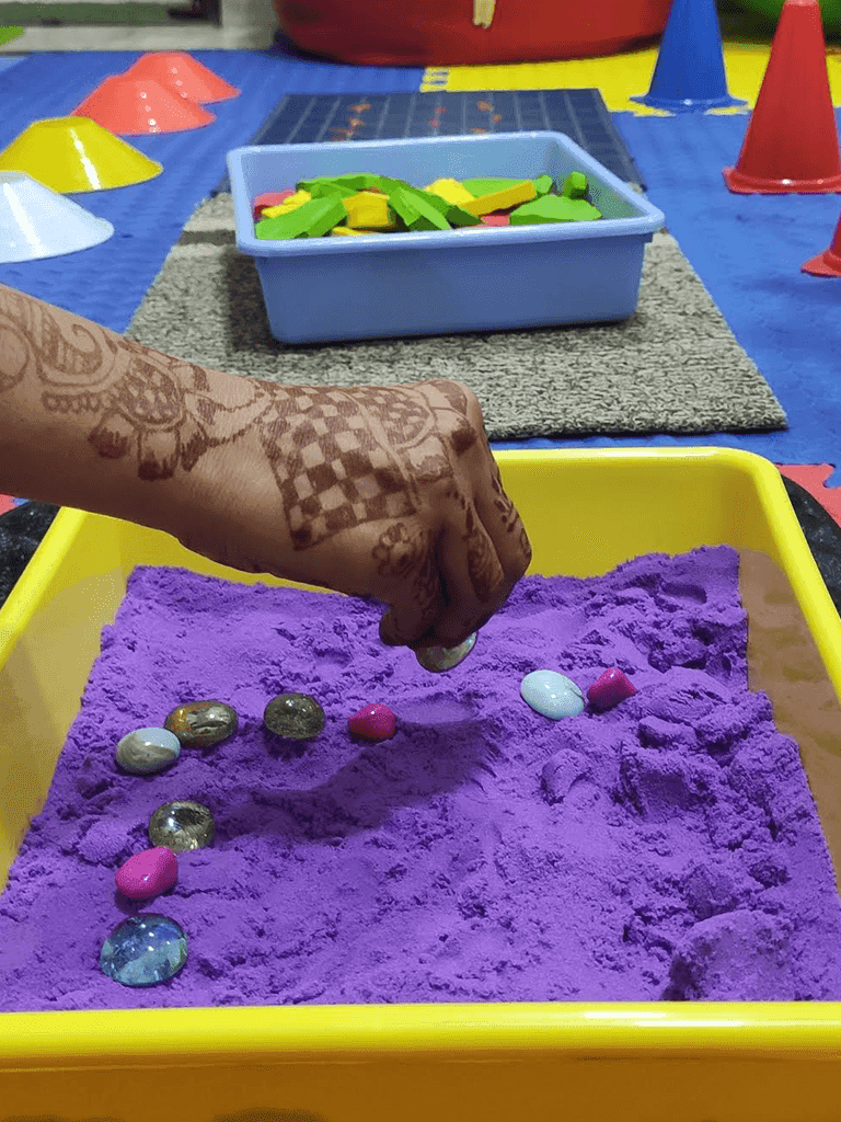 sandbox activity at blissful care center, gurgoan & karnal