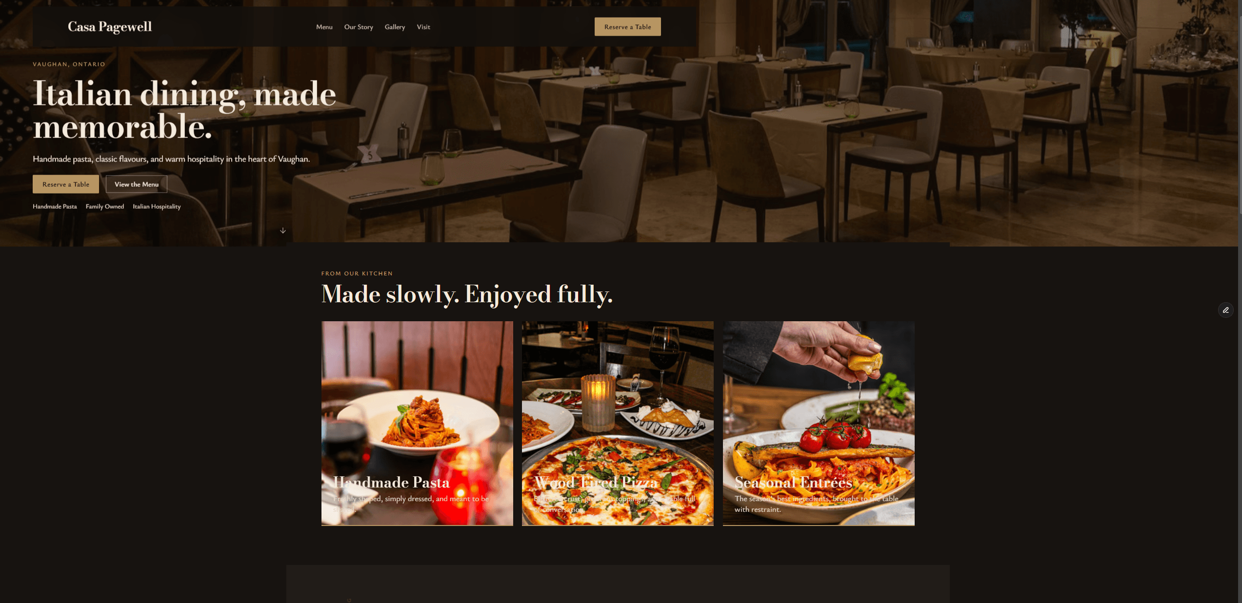 Casa Pagewell restaurant redesign preview