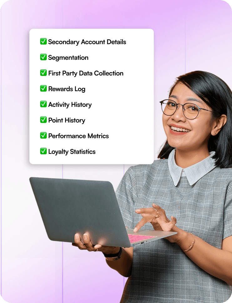 What you can see in the Member 360 profile of CXForge Loyalty program software  