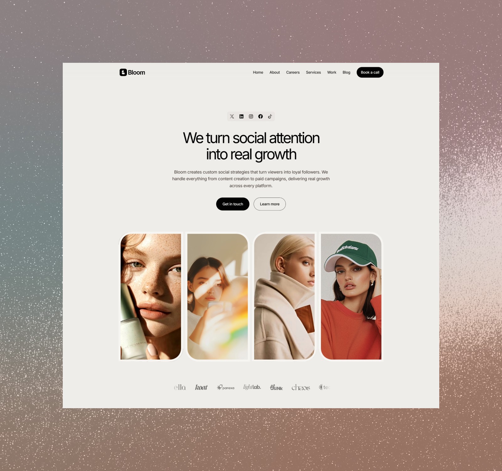Bloom — Social Growth Studio Template